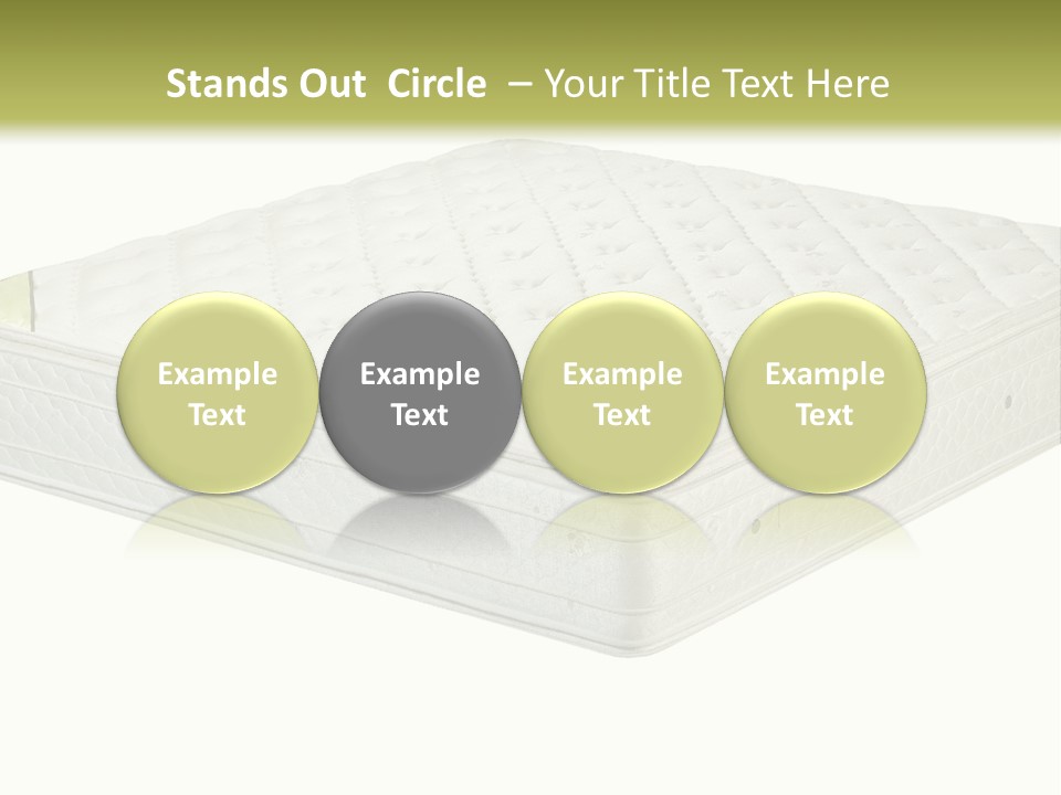 A Mattress With The Name Of The Company On It PowerPoint Template