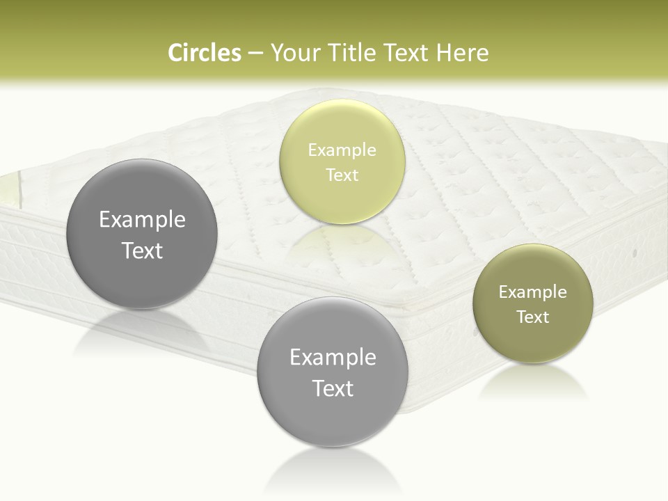 A Mattress With The Name Of The Company On It PowerPoint Template