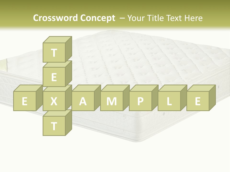 A Mattress With The Name Of The Company On It PowerPoint Template