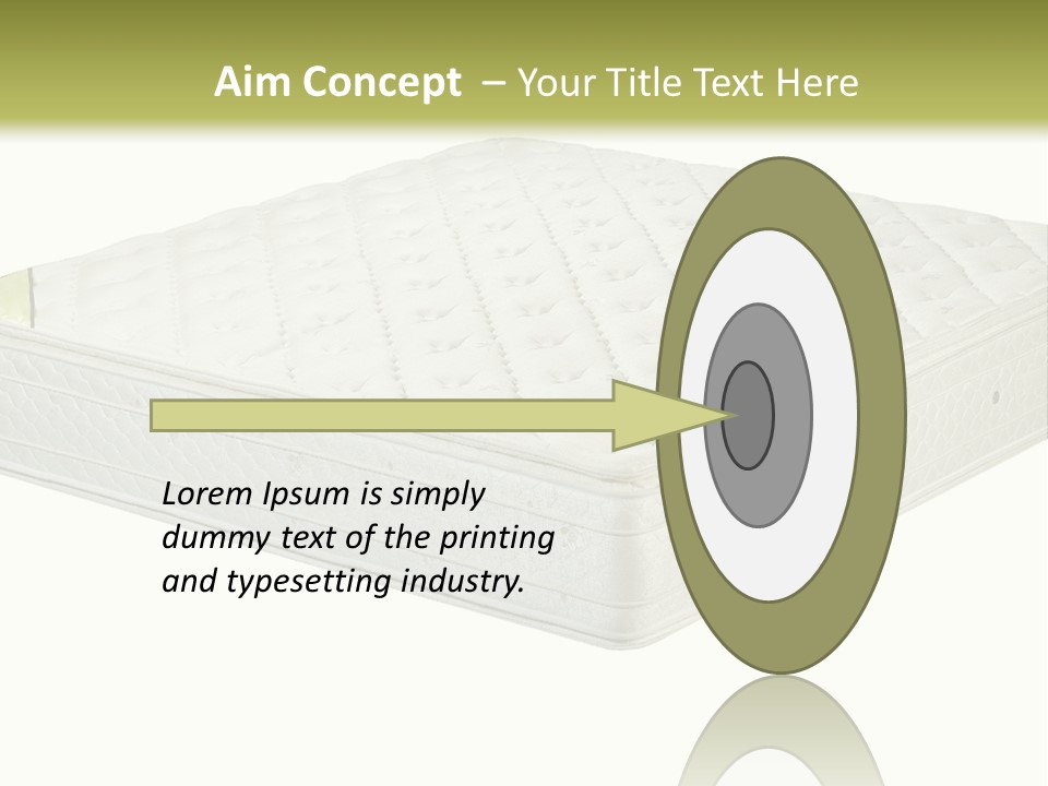 A Mattress With The Name Of The Company On It PowerPoint Template