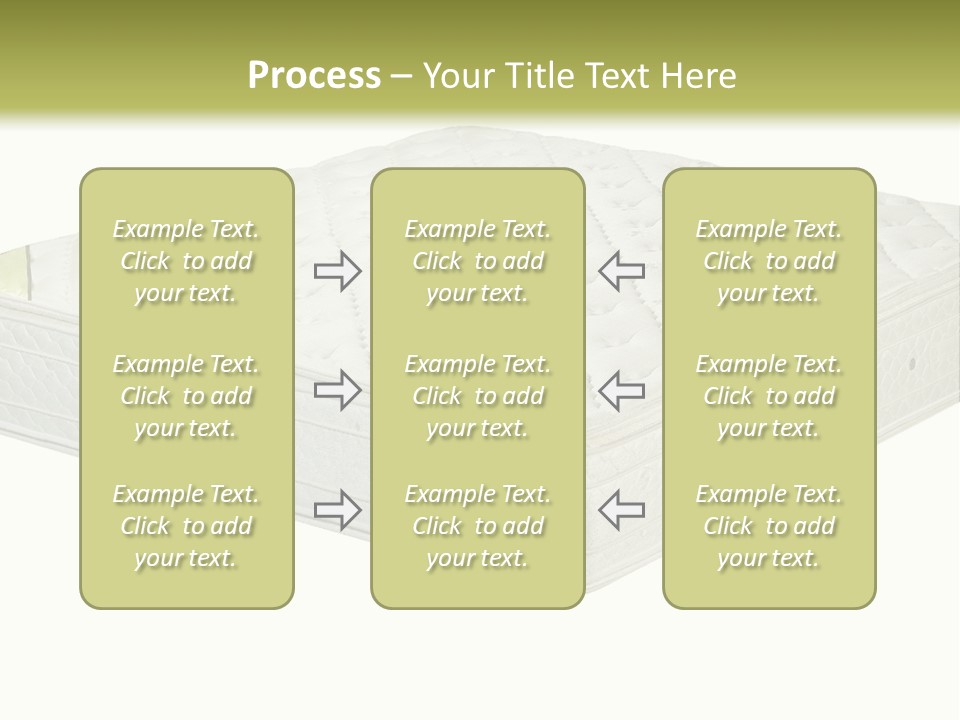 A Mattress With The Name Of The Company On It PowerPoint Template