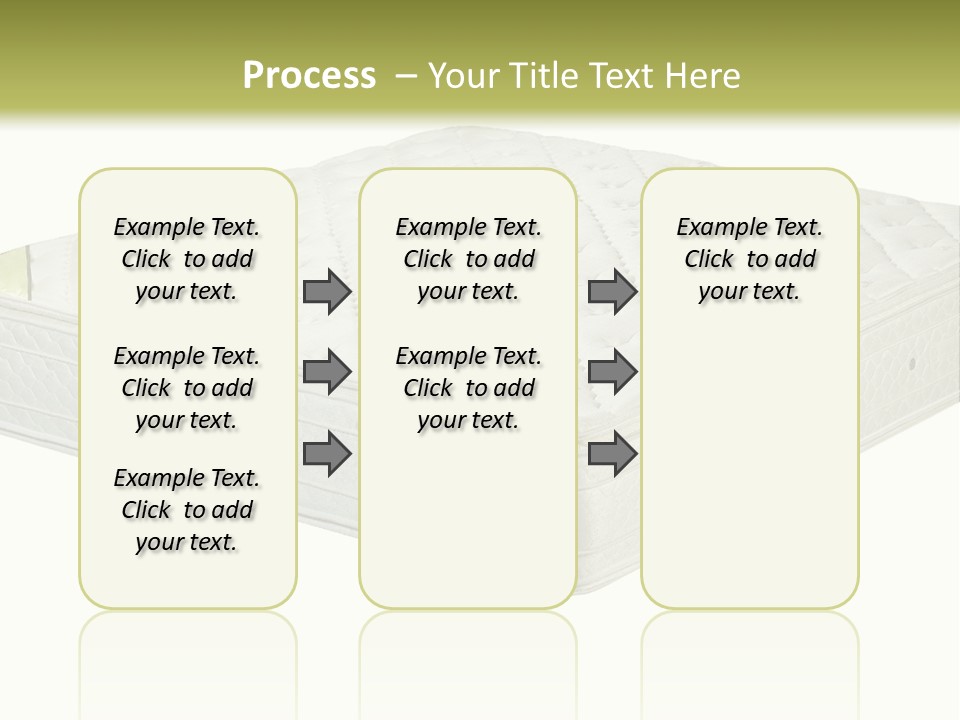 A Mattress With The Name Of The Company On It PowerPoint Template