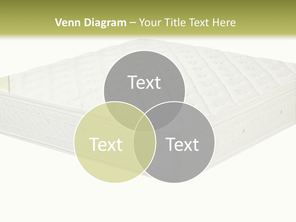 A Mattress With The Name Of The Company On It PowerPoint Template