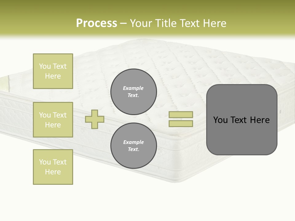 A Mattress With The Name Of The Company On It PowerPoint Template