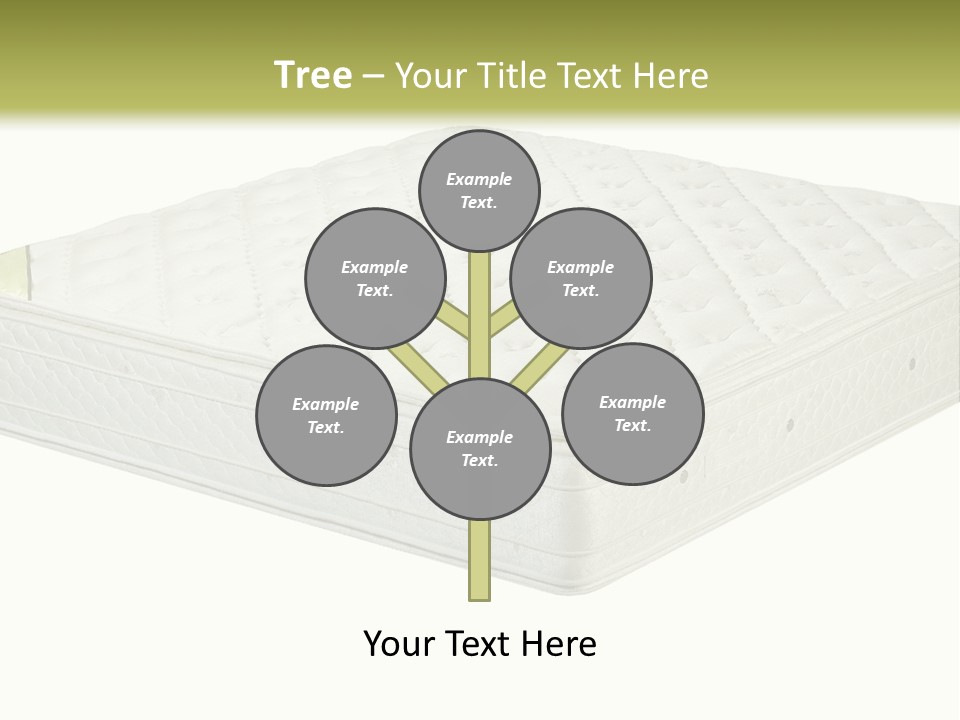 A Mattress With The Name Of The Company On It PowerPoint Template