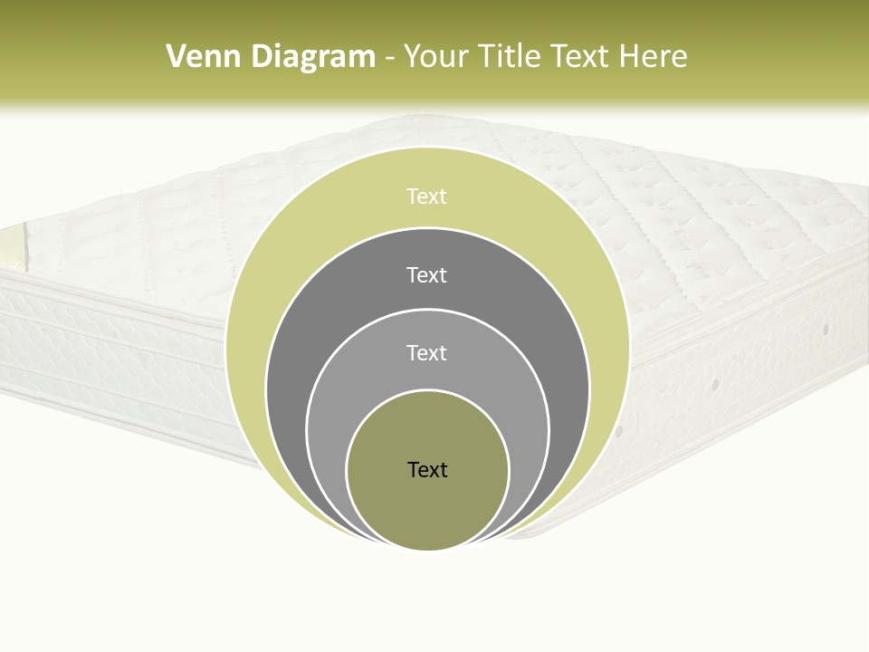 A Mattress With The Name Of The Company On It PowerPoint Template