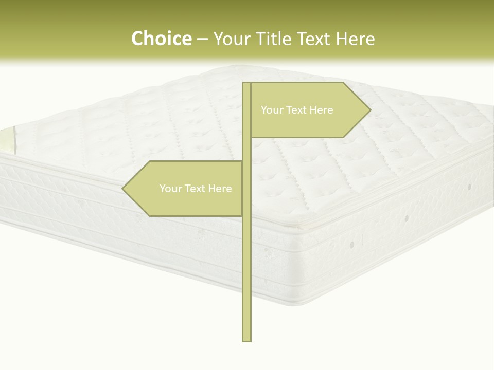 A Mattress With The Name Of The Company On It PowerPoint Template