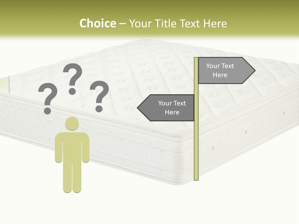 A Mattress With The Name Of The Company On It PowerPoint Template