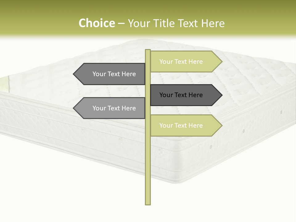 A Mattress With The Name Of The Company On It PowerPoint Template