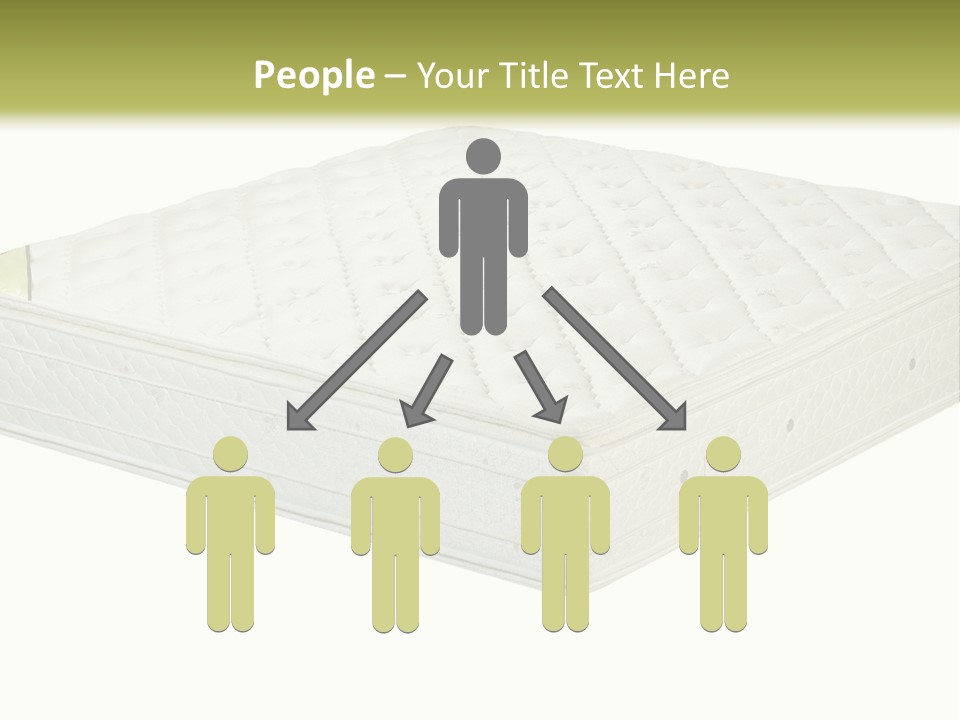 A Mattress With The Name Of The Company On It PowerPoint Template