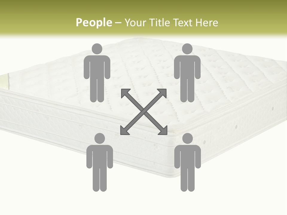 A Mattress With The Name Of The Company On It PowerPoint Template