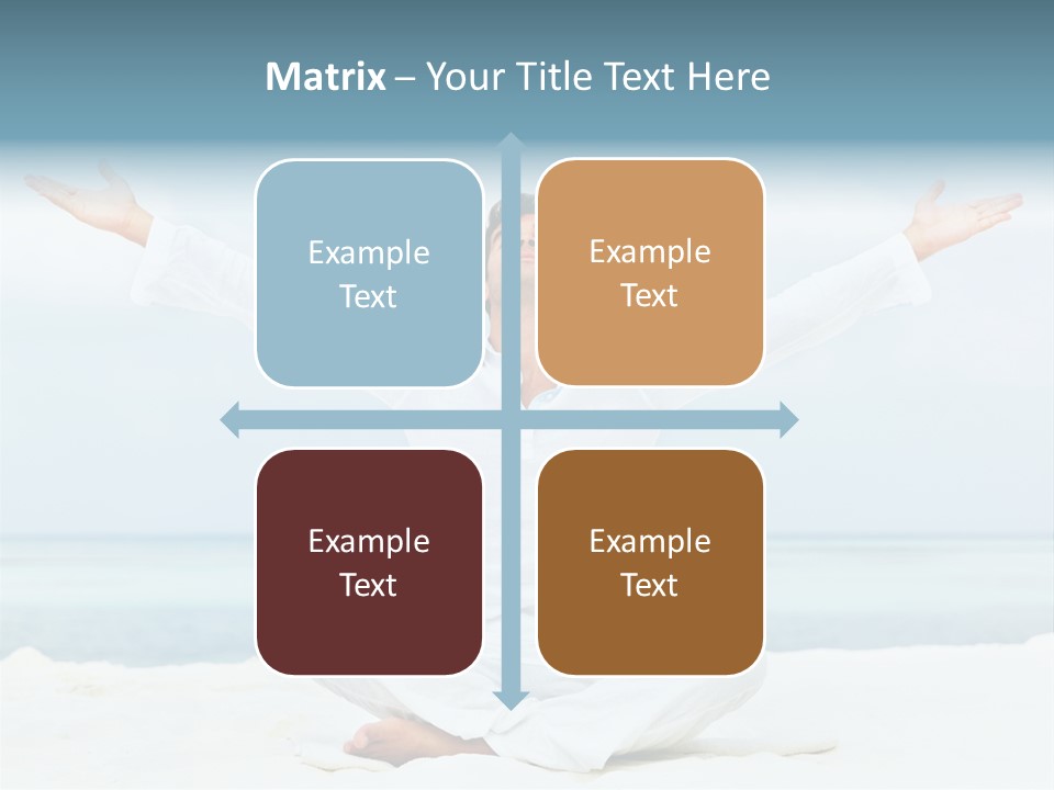 A Man Sitting In A Yoga Pose On The Beach PowerPoint Template