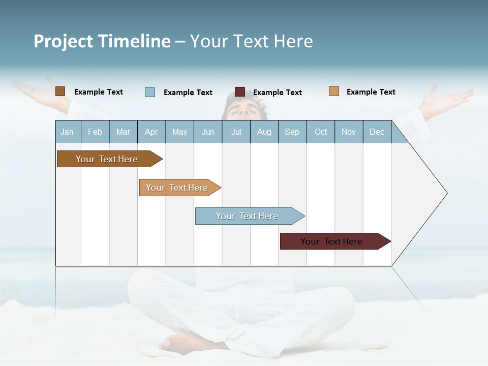 A Man Sitting In A Yoga Pose On The Beach PowerPoint Template