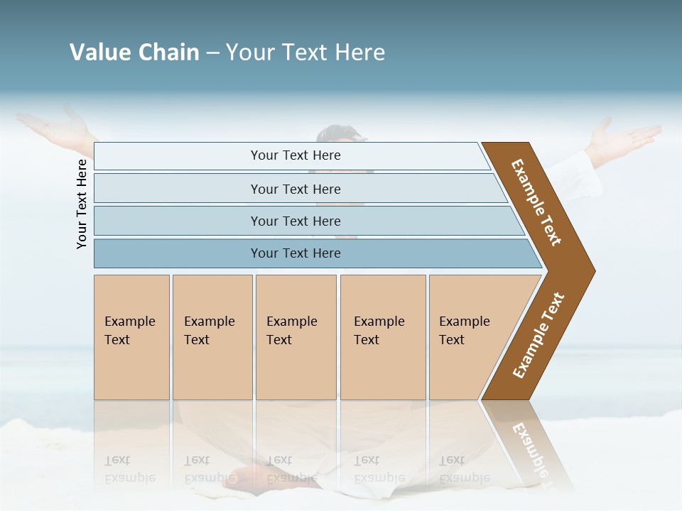 A Man Sitting In A Yoga Pose On The Beach PowerPoint Template