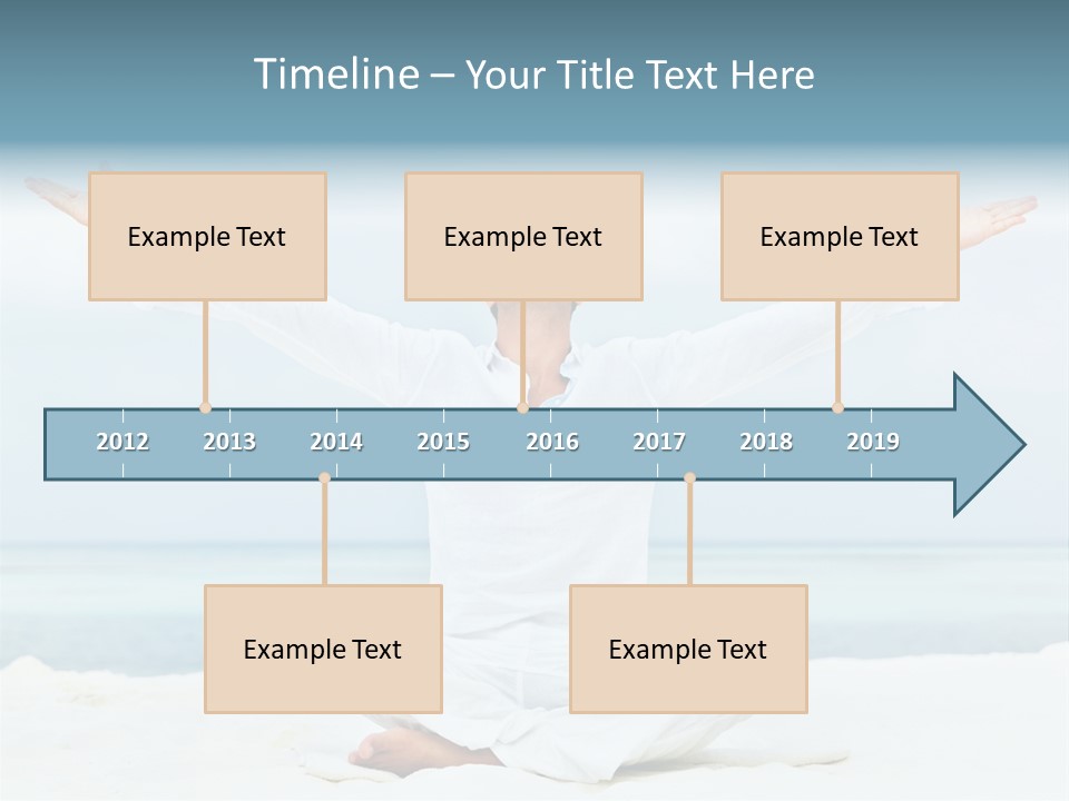 A Man Sitting In A Yoga Pose On The Beach PowerPoint Template