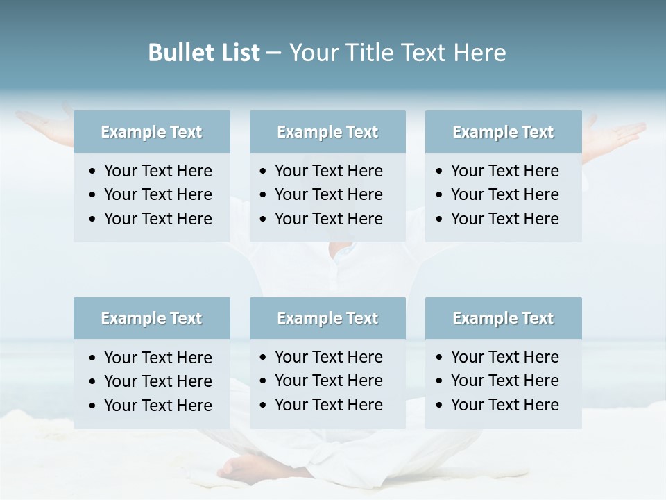 A Man Sitting In A Yoga Pose On The Beach PowerPoint Template