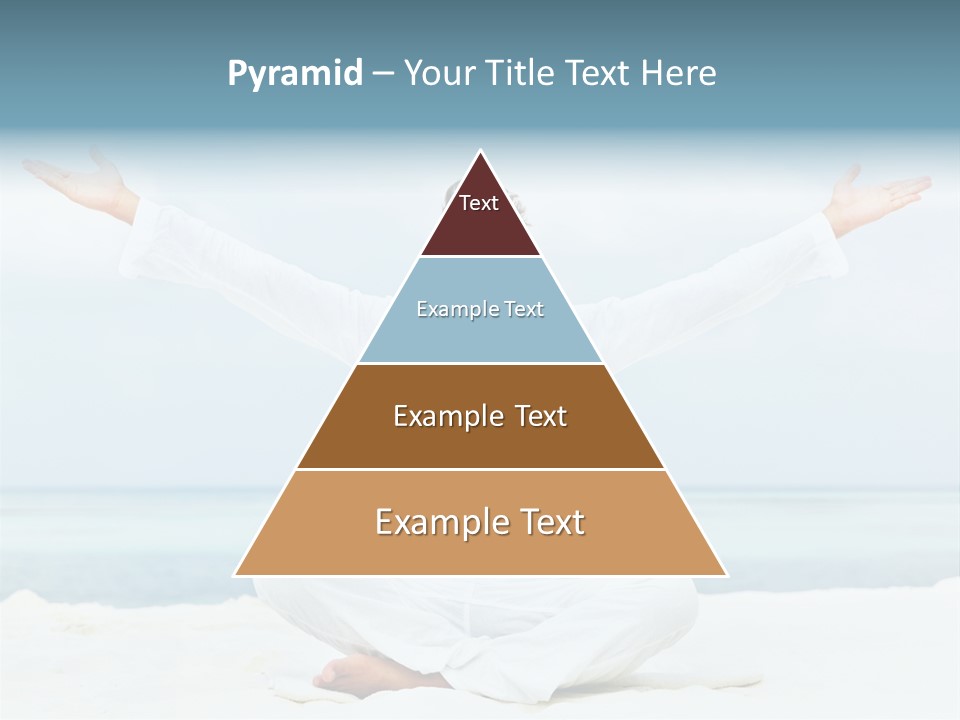 A Man Sitting In A Yoga Pose On The Beach PowerPoint Template