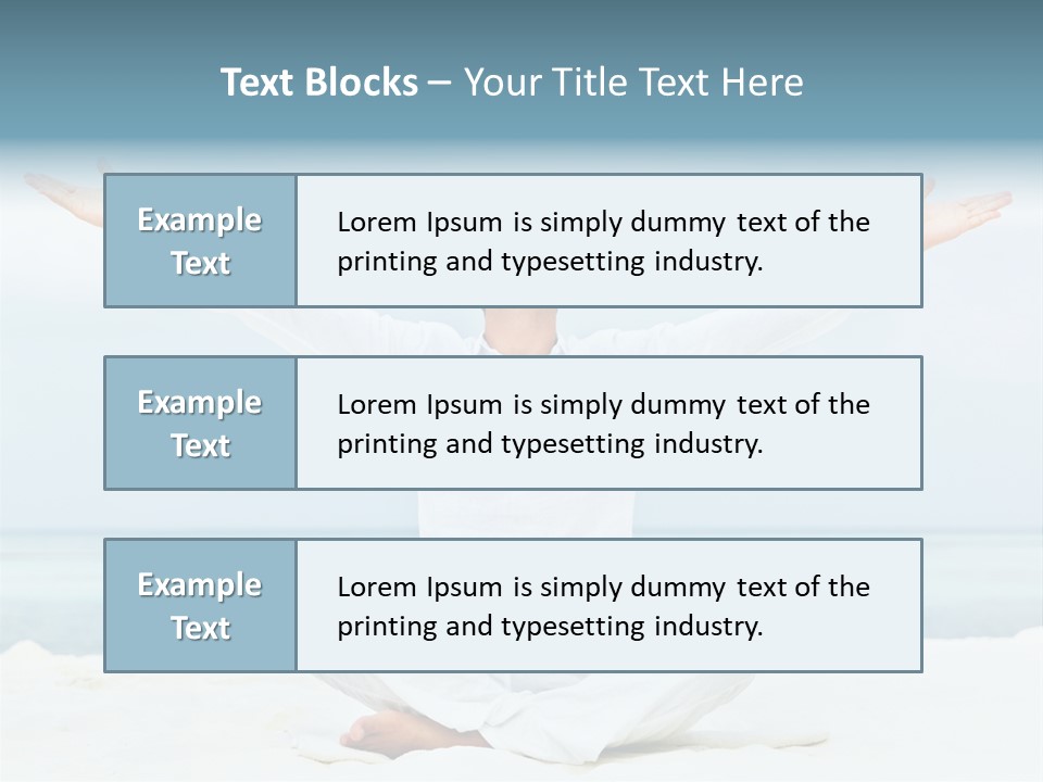 A Man Sitting In A Yoga Pose On The Beach PowerPoint Template