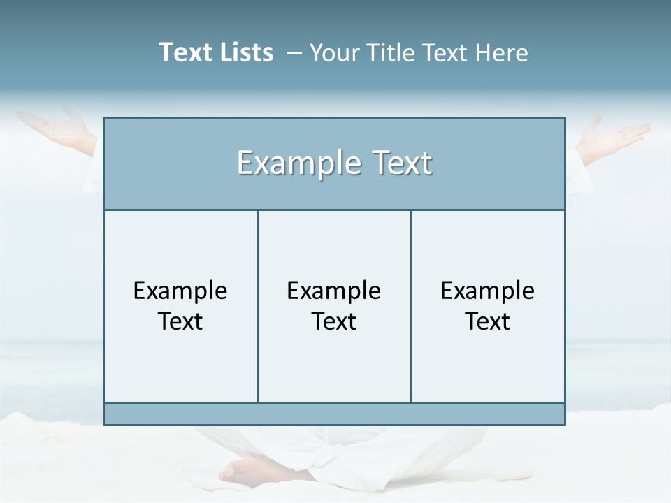 A Man Sitting In A Yoga Pose On The Beach PowerPoint Template