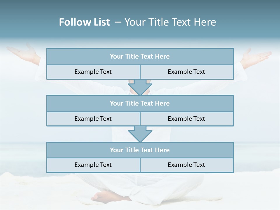 A Man Sitting In A Yoga Pose On The Beach PowerPoint Template
