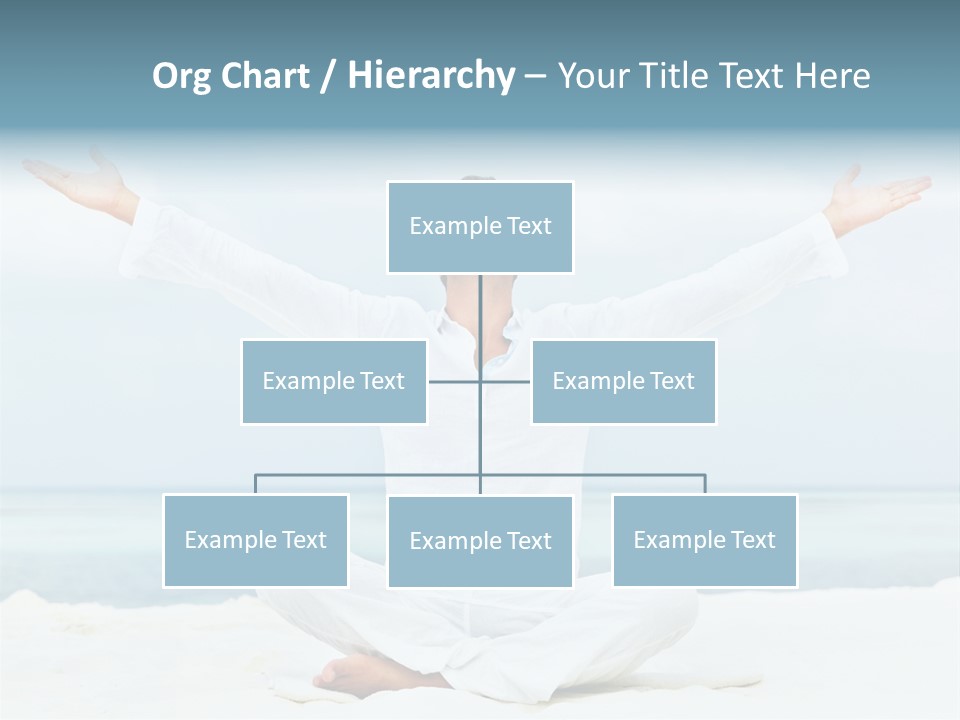 A Man Sitting In A Yoga Pose On The Beach PowerPoint Template