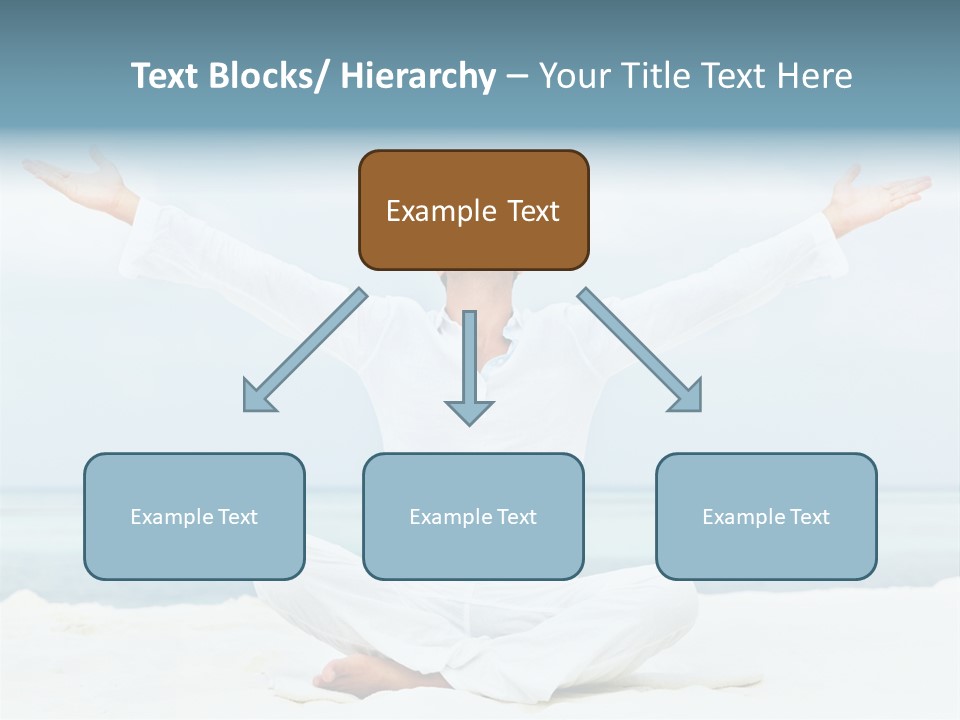 A Man Sitting In A Yoga Pose On The Beach PowerPoint Template