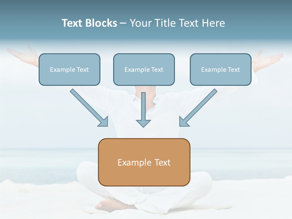 A Man Sitting In A Yoga Pose On The Beach PowerPoint Template