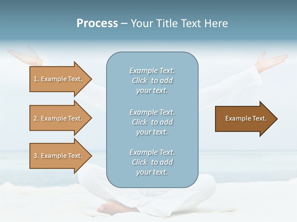 A Man Sitting In A Yoga Pose On The Beach PowerPoint Template