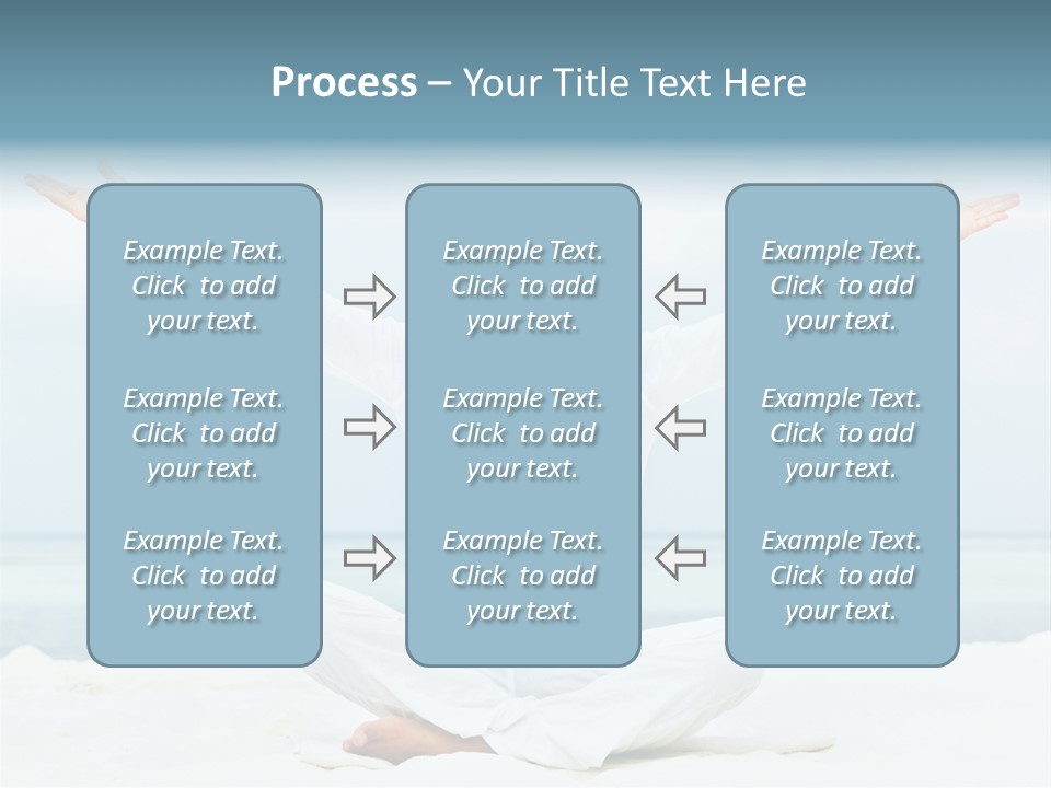 A Man Sitting In A Yoga Pose On The Beach PowerPoint Template