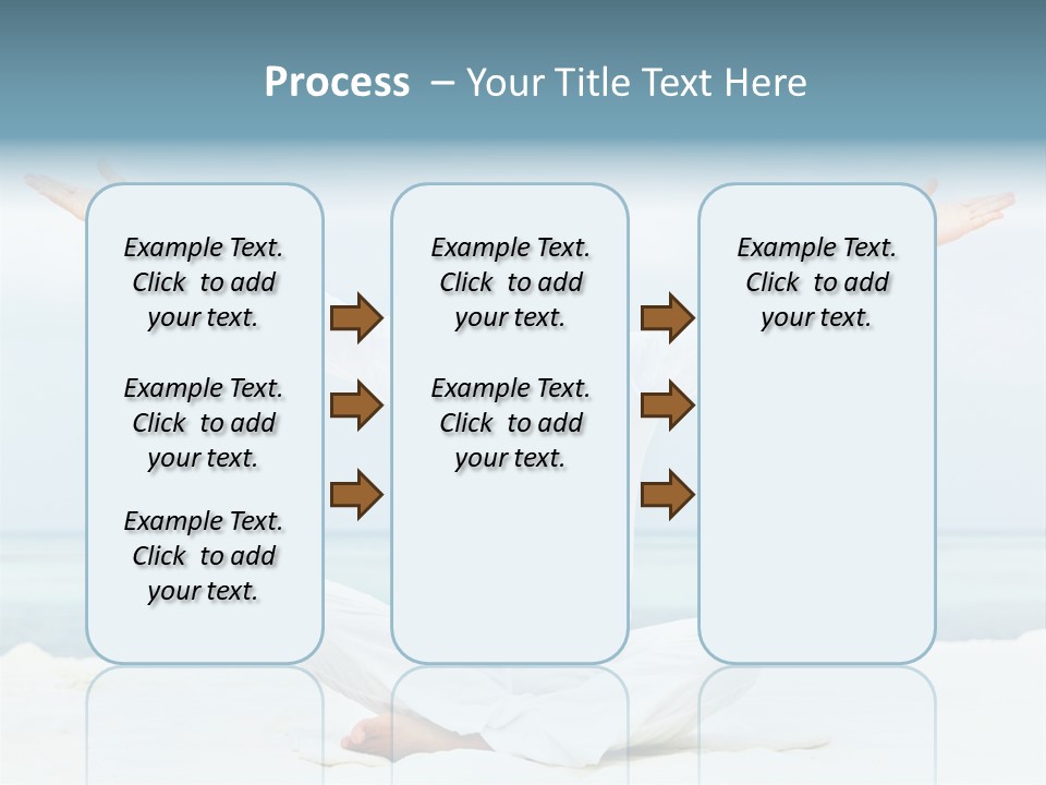 A Man Sitting In A Yoga Pose On The Beach PowerPoint Template