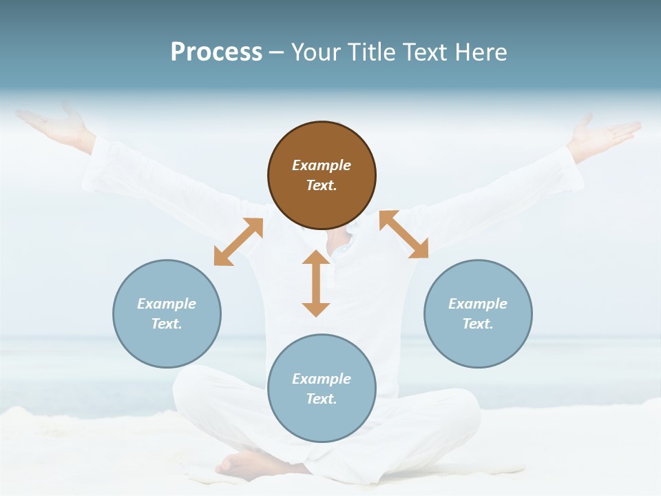 A Man Sitting In A Yoga Pose On The Beach PowerPoint Template