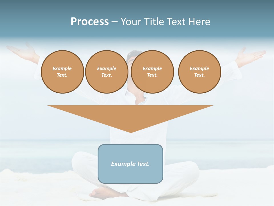 A Man Sitting In A Yoga Pose On The Beach PowerPoint Template