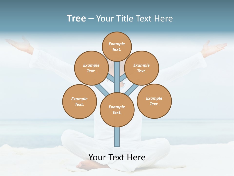 A Man Sitting In A Yoga Pose On The Beach PowerPoint Template