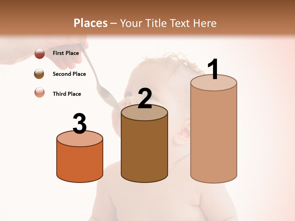A Baby Sitting On A Pot With A Spoon In It's Mouth PowerPoint Template