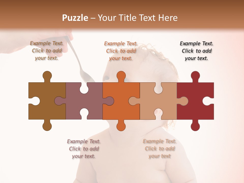 A Baby Sitting On A Pot With A Spoon In It's Mouth PowerPoint Template