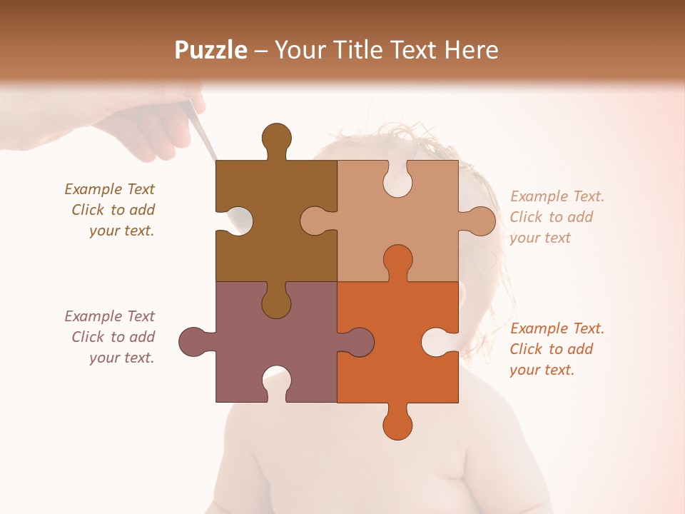 A Baby Sitting On A Pot With A Spoon In It's Mouth PowerPoint Template