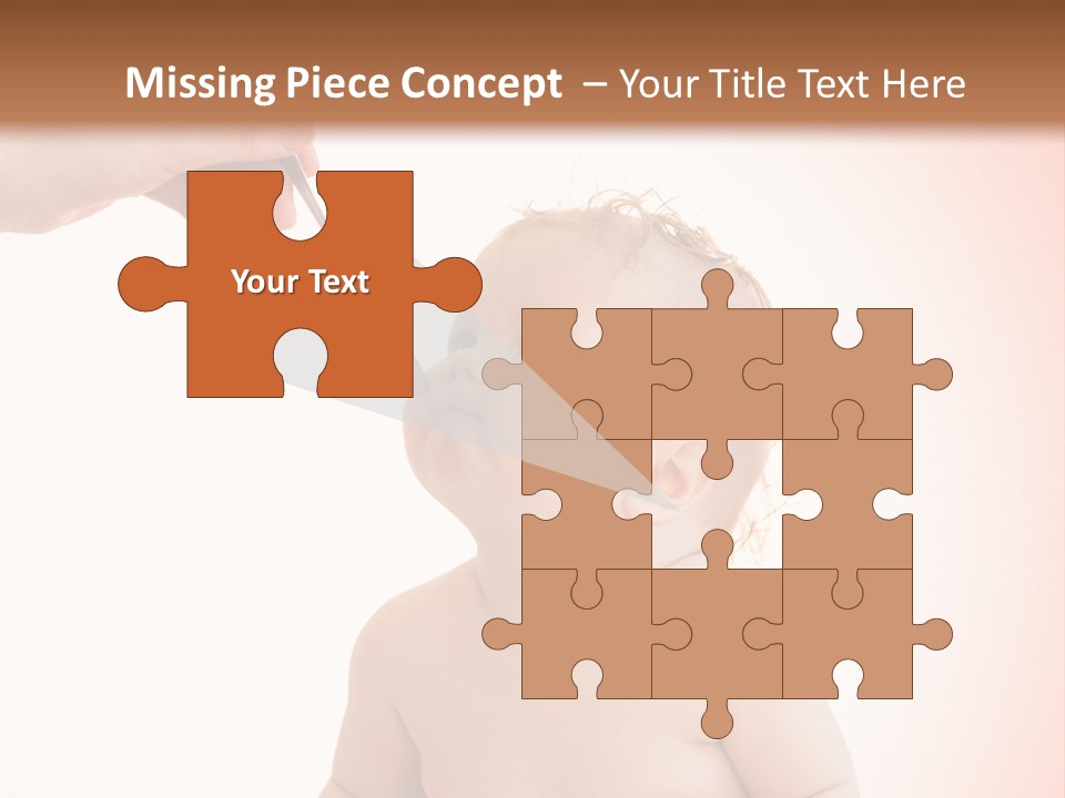 A Baby Sitting On A Pot With A Spoon In It's Mouth PowerPoint Template