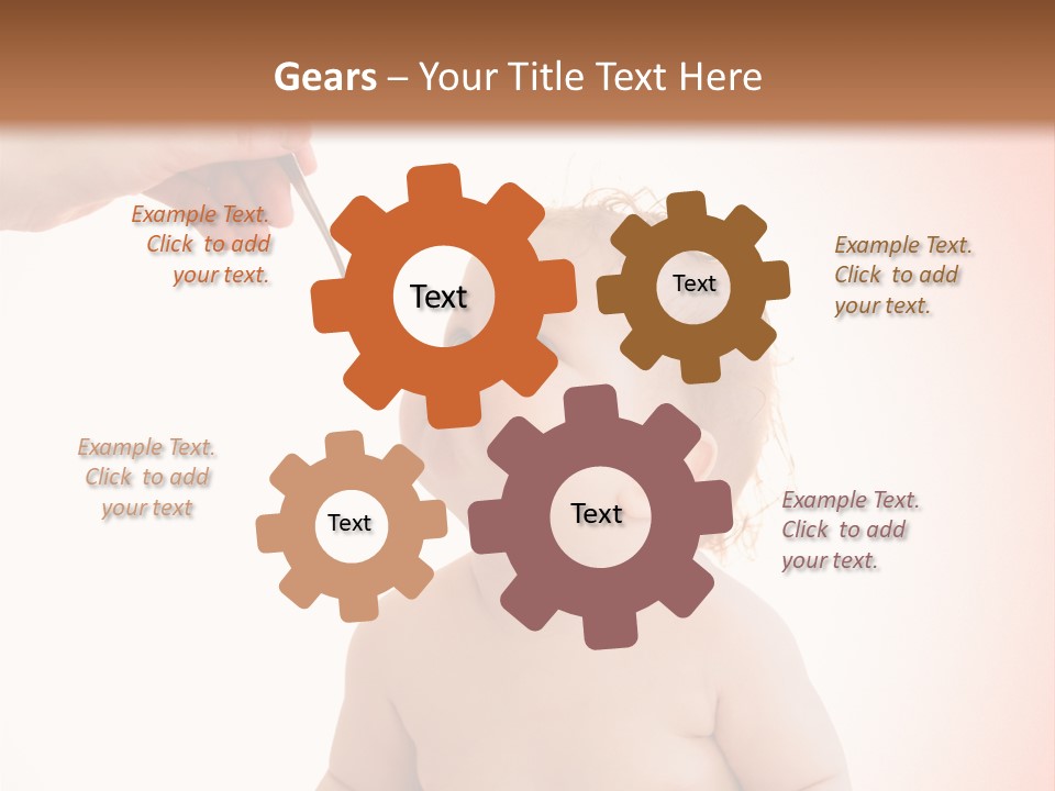 A Baby Sitting On A Pot With A Spoon In It's Mouth PowerPoint Template