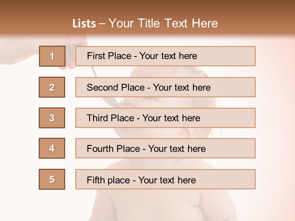 A Baby Sitting On A Pot With A Spoon In It's Mouth PowerPoint Template