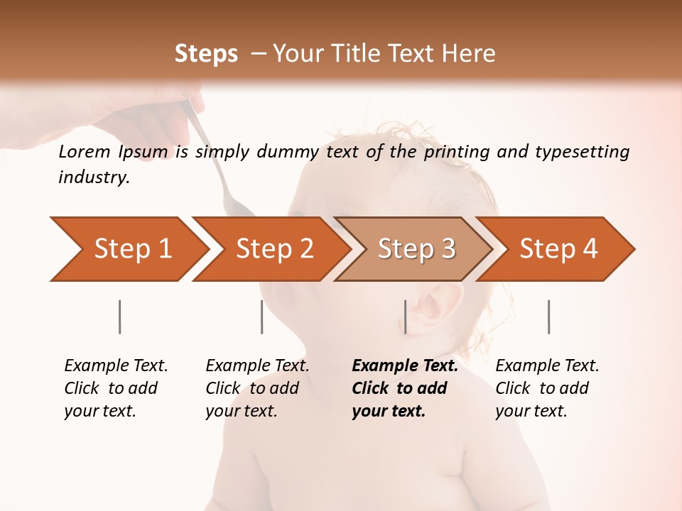 A Baby Sitting On A Pot With A Spoon In It's Mouth PowerPoint Template
