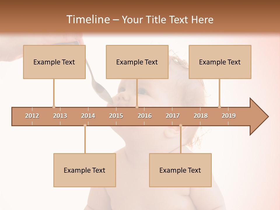 A Baby Sitting On A Pot With A Spoon In It's Mouth PowerPoint Template