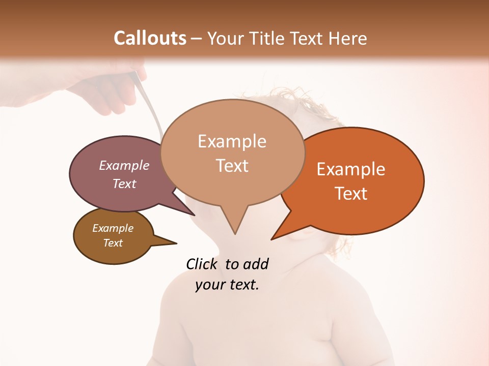 A Baby Sitting On A Pot With A Spoon In It's Mouth PowerPoint Template