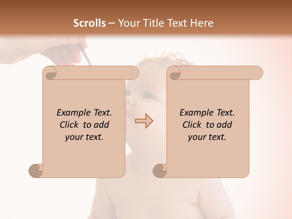 A Baby Sitting On A Pot With A Spoon In It's Mouth PowerPoint Template