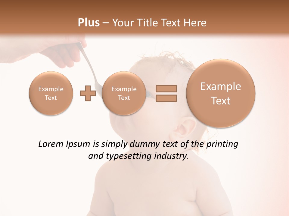 A Baby Sitting On A Pot With A Spoon In It's Mouth PowerPoint Template