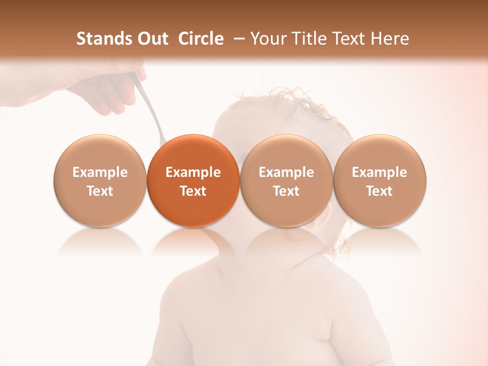 A Baby Sitting On A Pot With A Spoon In It's Mouth PowerPoint Template