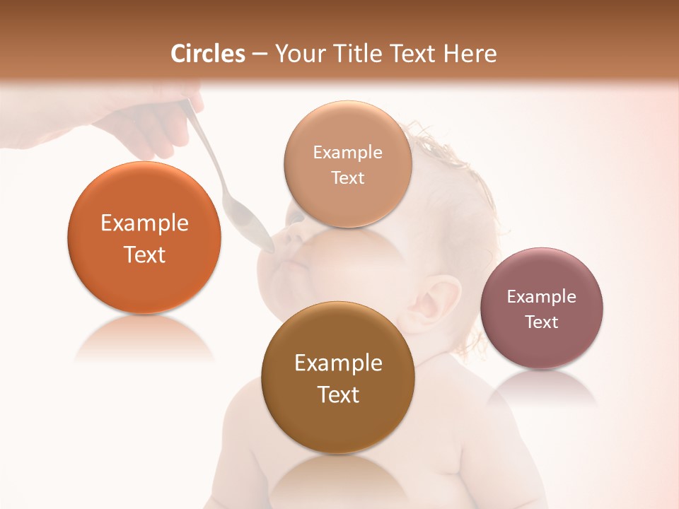 A Baby Sitting On A Pot With A Spoon In It's Mouth PowerPoint Template