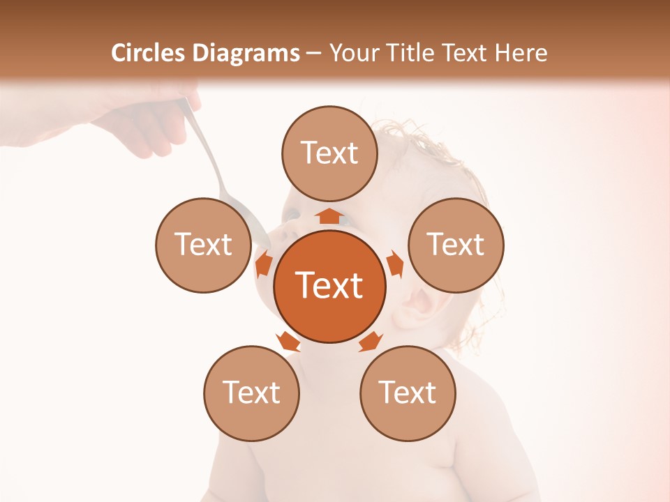 A Baby Sitting On A Pot With A Spoon In It's Mouth PowerPoint Template