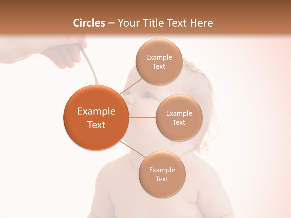 A Baby Sitting On A Pot With A Spoon In It's Mouth PowerPoint Template