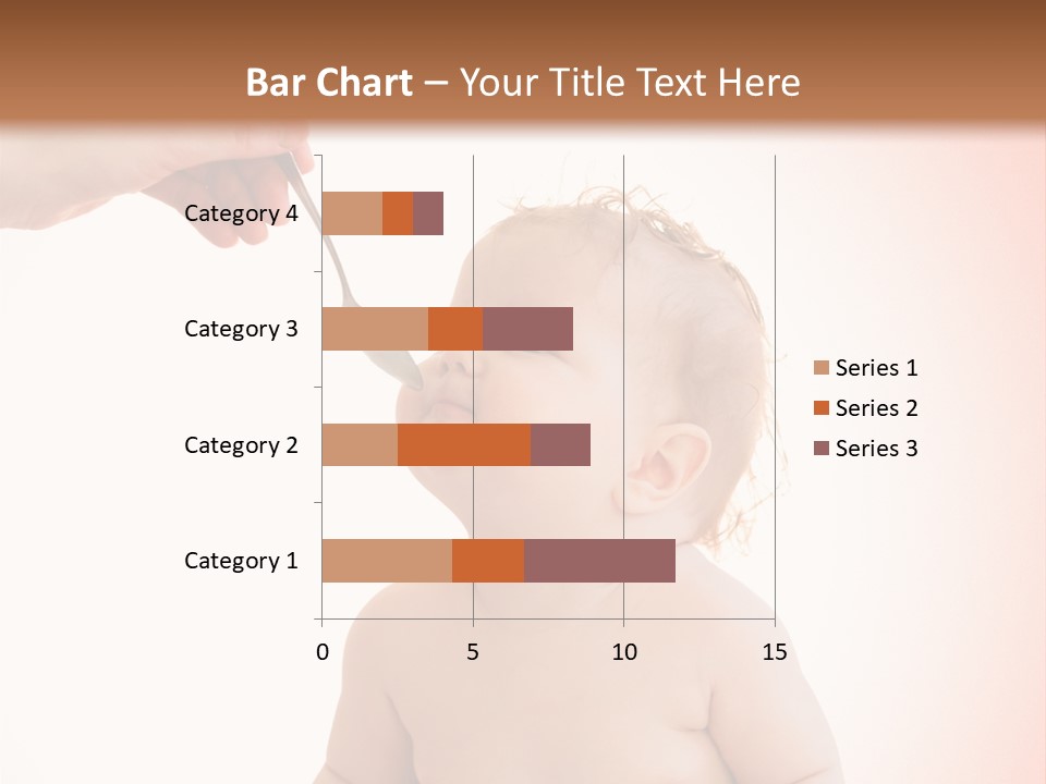 A Baby Sitting On A Pot With A Spoon In It's Mouth PowerPoint Template