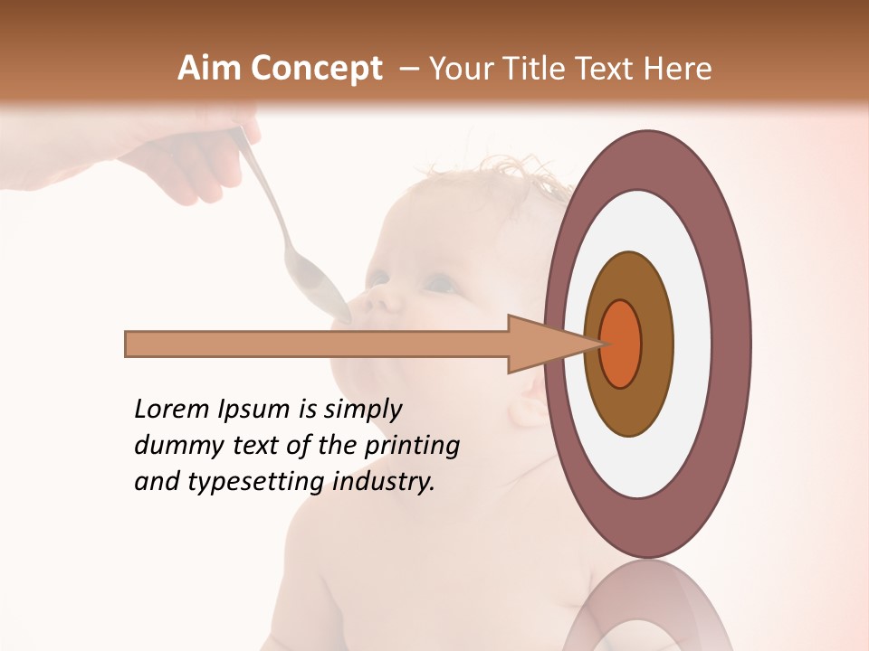 A Baby Sitting On A Pot With A Spoon In It's Mouth PowerPoint Template